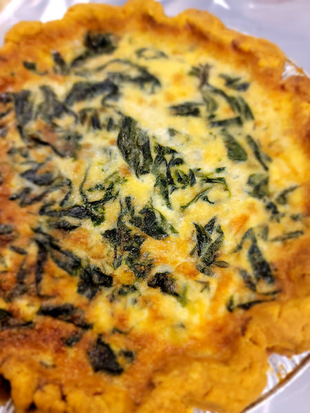 Gluten Free Spinach and Swiss Cheese Quiche