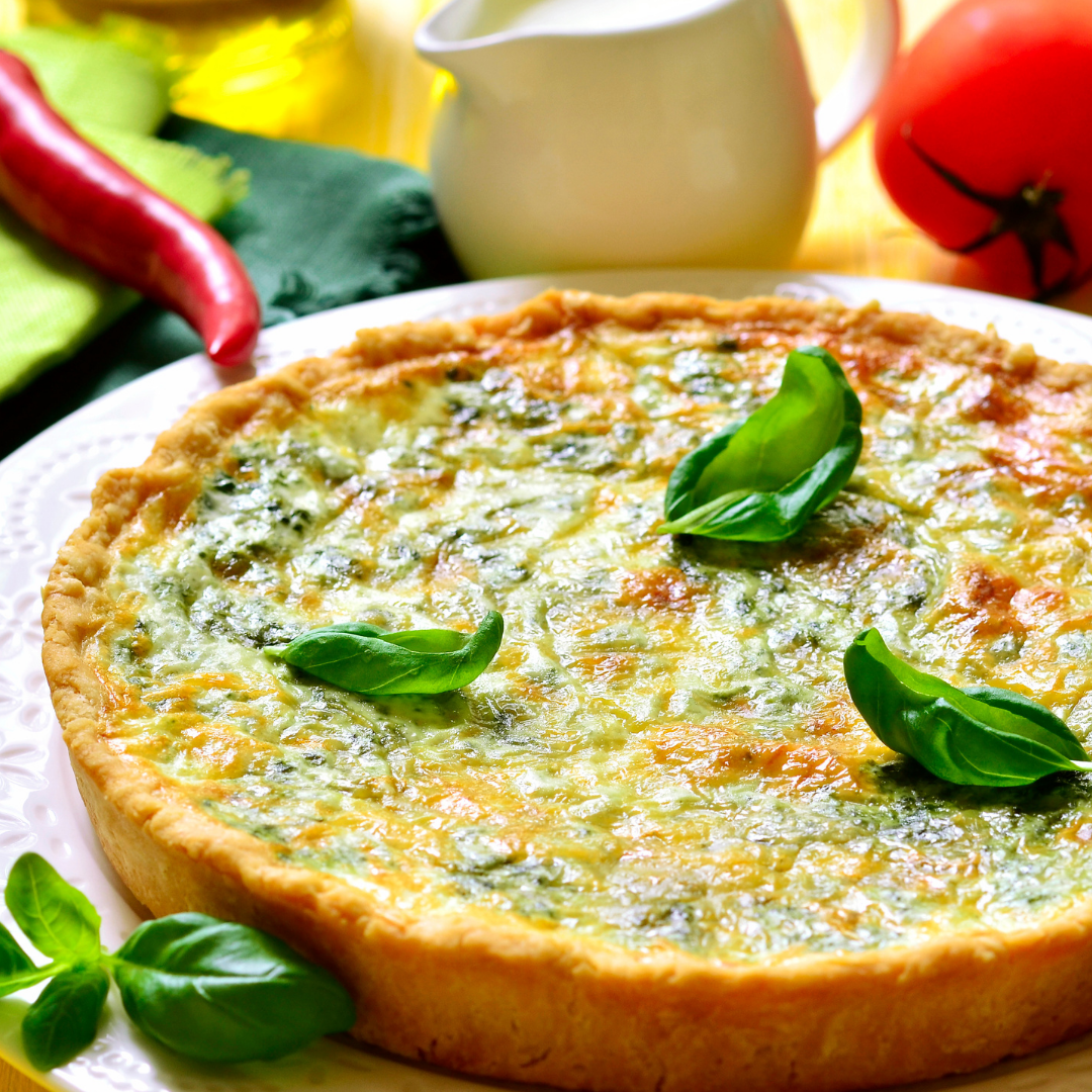 Classic Spinach Swiss Cheese Quiche